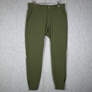 Primo Golf Pants Mens 32 Regular Olive Green Zip Taper Performance Stretch Golf